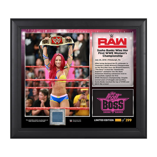 Sasha Banks WWE Women's Championship 15 x 17 Commemorative Photo Plaque