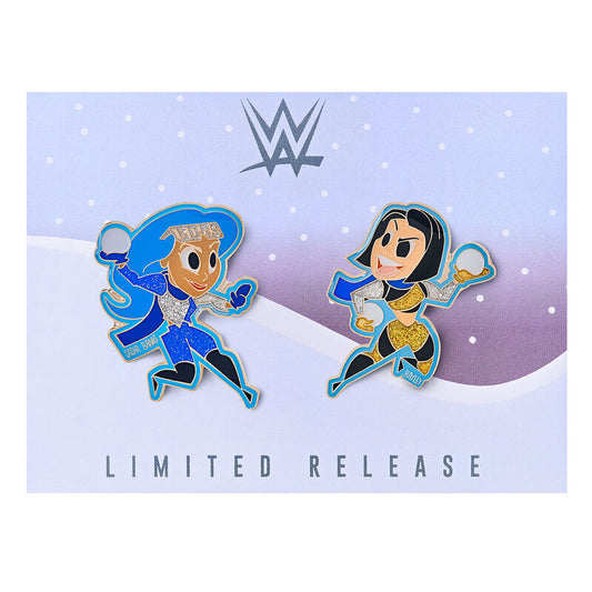 Sasha Banks & Bayley Snowball Fight Limited Edition Pin Set