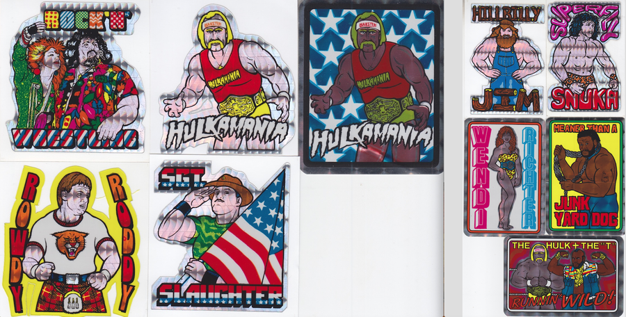 1985 NOC Vending WWF Wrestling Stars Prism Stickers (set of 10) PW Catalog