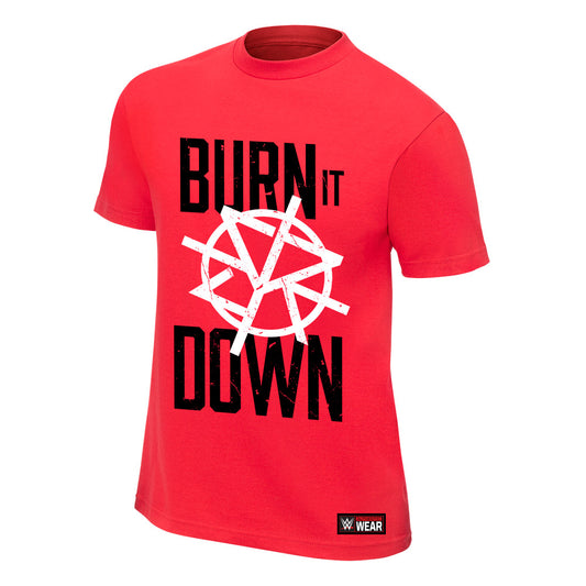 Seth Rollins Burn It Down Red Authentic T-Shirt
