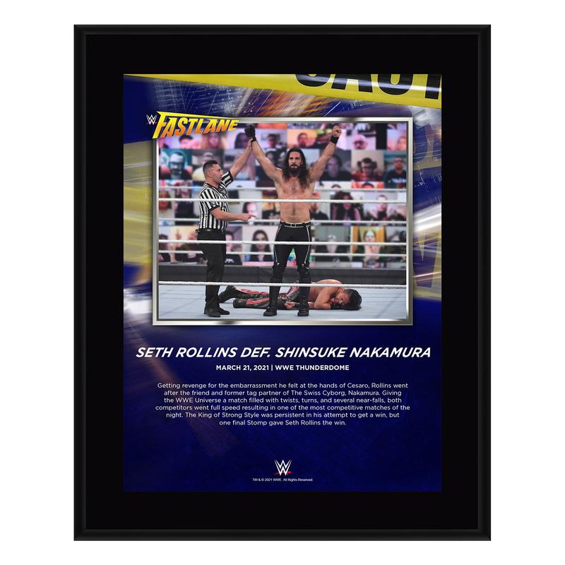 Seth Rollins Fastlane 2021 10 x 13 Commemorative Plaque Pwcatalog