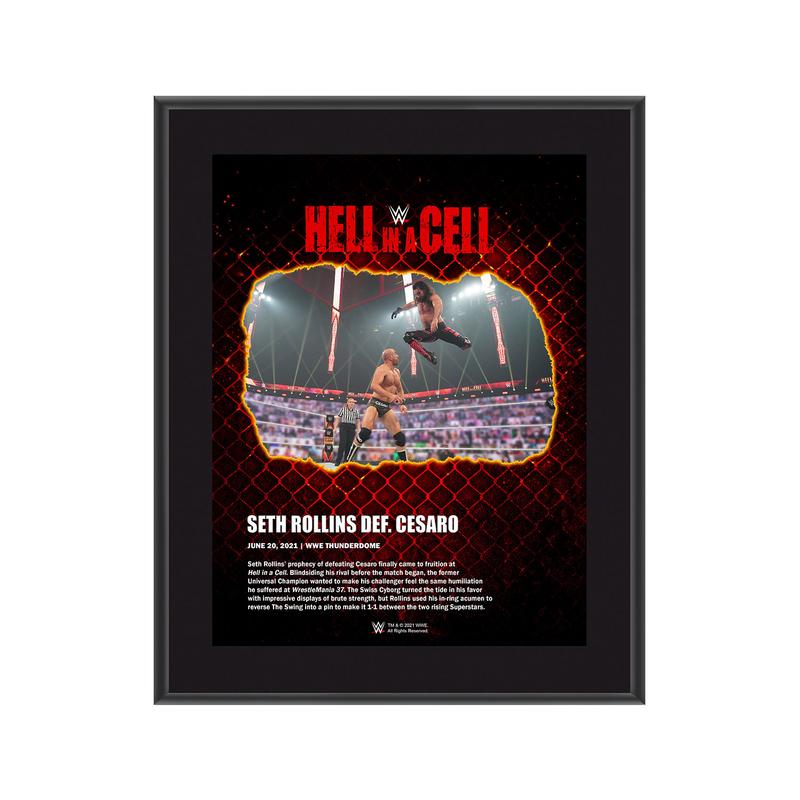 Seth Rollins Hell in A Cell 2021 10 x 13 Commemorative Plaque Pwcatalog