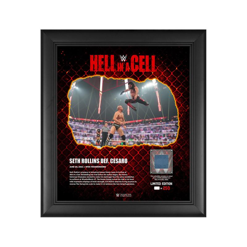 Seth Rollins Hell in A Cell 2021 15 x 17 Commemorative Plaque Pwcatalog
