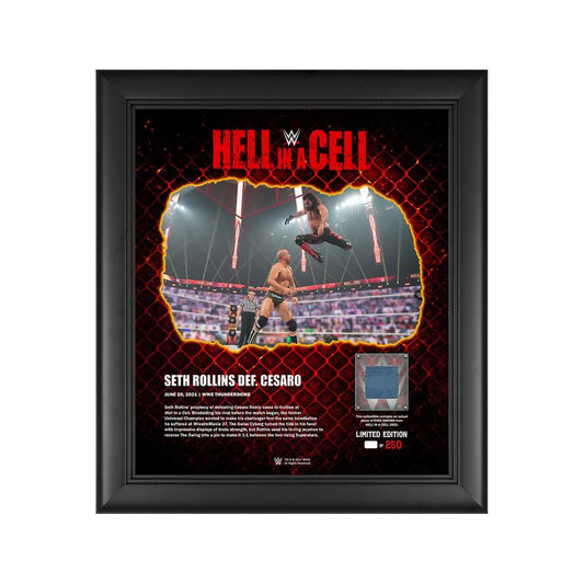 Seth Rollins Hell in A Cell 2021 15 x 17 Commemorative Plaque Pwcatalog
