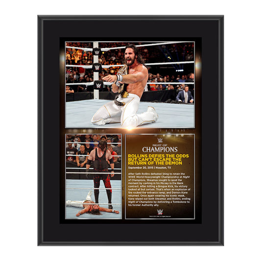 Seth Rollins Night of Champions 2015 10.5 x 13 Photo Collage Plaque Pwcatalog