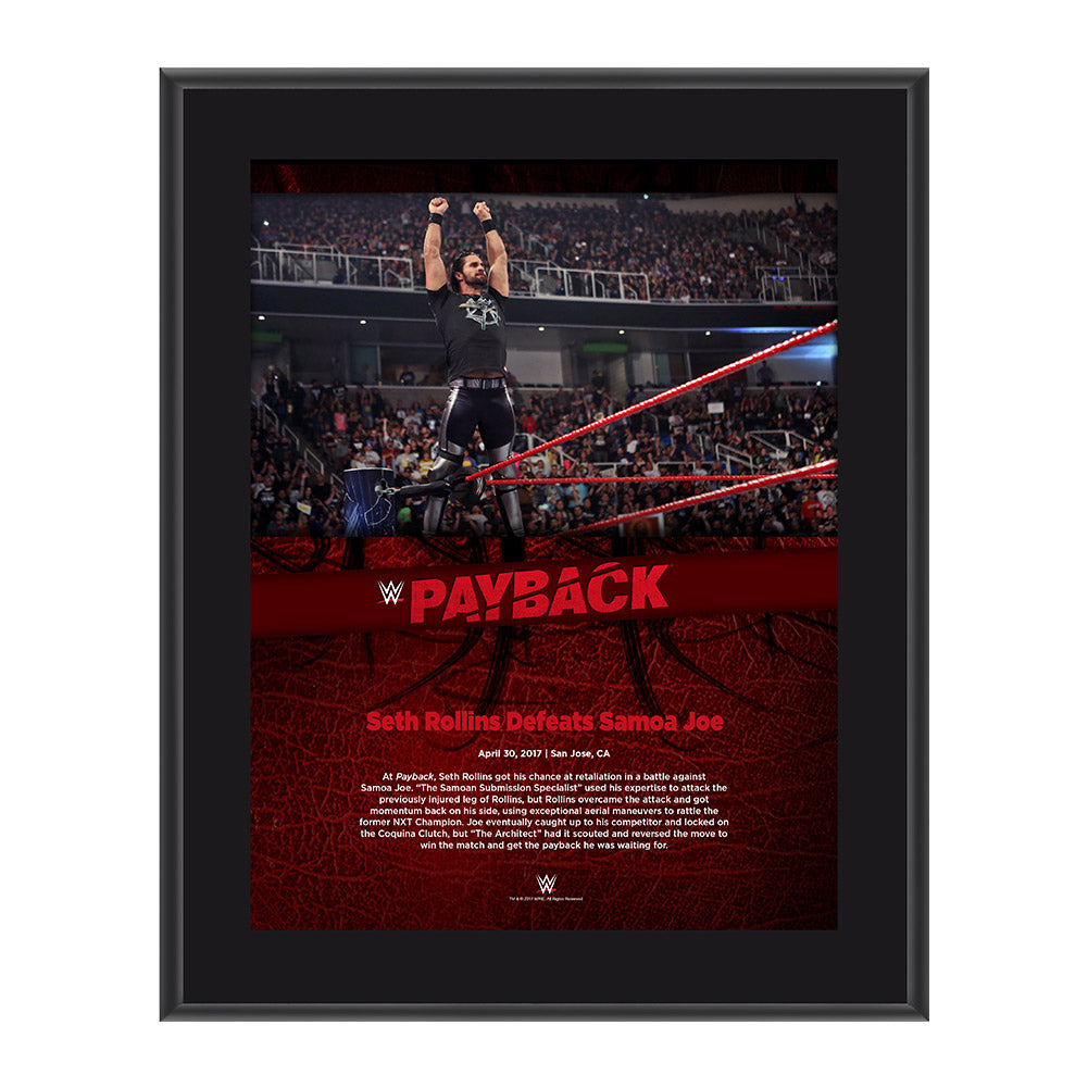Seth Rollins Payback 2017 10 x 13 Commemorative Photo Plaque Pwcatalog
