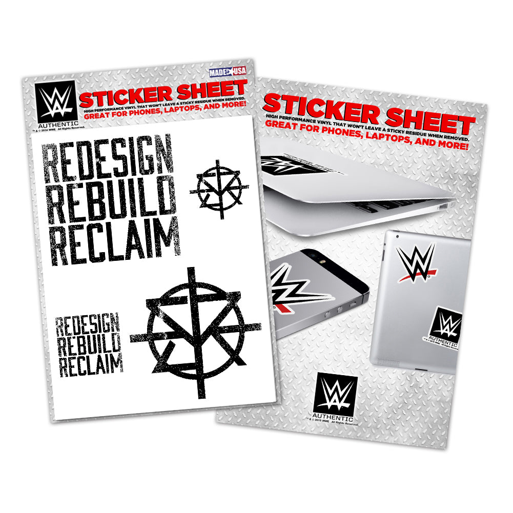 Seth Rollins Redesign, Rebuild, Reclaim Sticker Sheet Pwcatalog