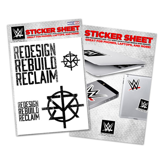 Seth Rollins Redesign, Rebuild, Reclaim Sticker Sheet