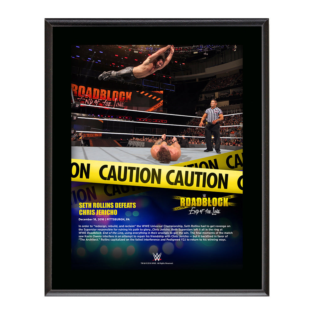 Seth Rollins RoadBlock 2016 10 x 13 Commemorative Photo Plaque Pwcatalog