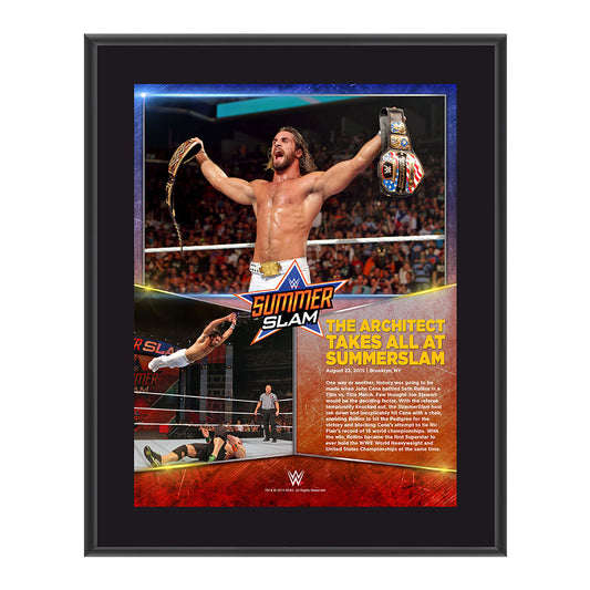 Seth Rollins SummerSlam 2015 10.5 x 13 Photo Collage Plaque