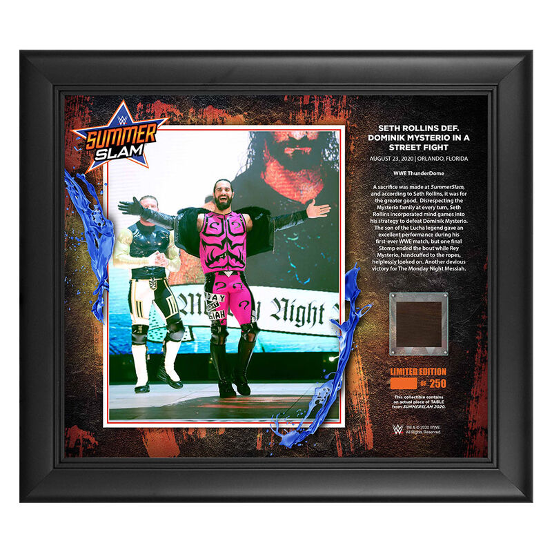 Seth Rollins SummerSlam 2020 15x17 Commemorative Plaque Pwcatalog
