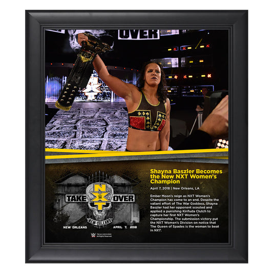 Shayna Baszler NXT TakeOver New Orleans 15 x 17 Framed Plaque