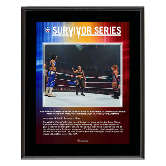 Shayna Baszler Survivor Series 2019 10x13 Commemorative Plaque