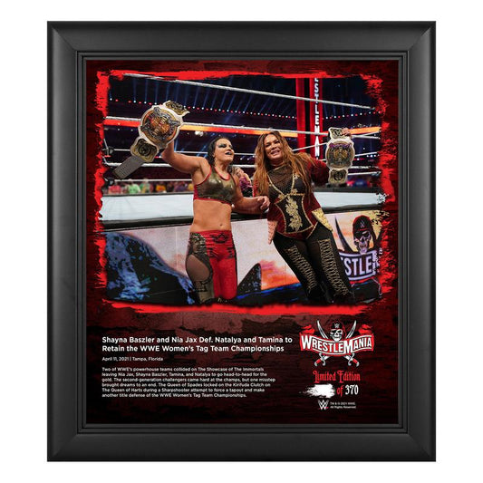 Shayna Baszler & Nia Jax WrestleMania 37 15x17 Commemorative Plaque