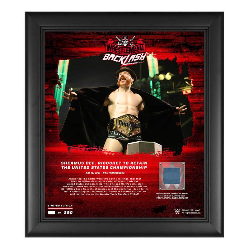 Sheamus WrestleMania Backlash 2021 15x17 Commemorative Plaque