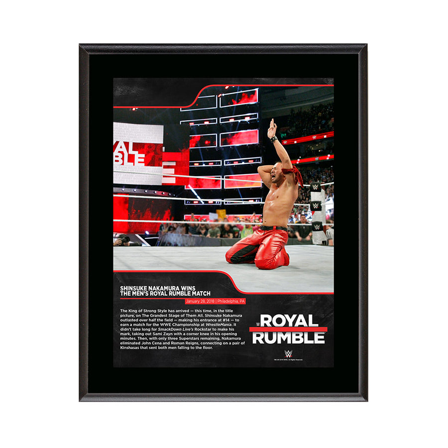 Shinsuke Nakamura Royal Rumble 2018 10 x 13 Commemorative Photo Plaque Pwcatalog