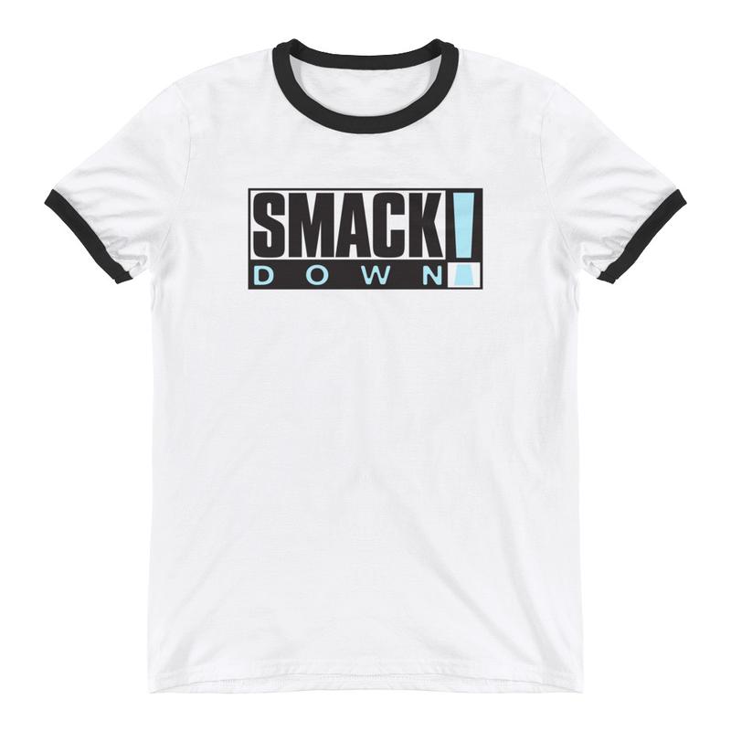 SmackDown Old School Logo Ringer T-Shirt Pwcatalog