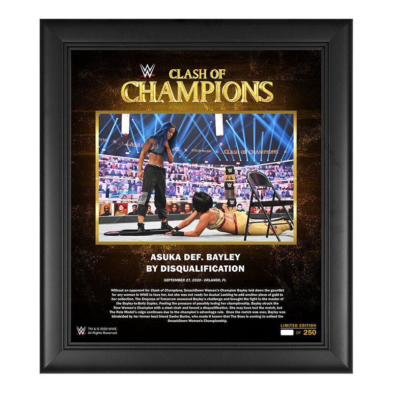 SmackDown Women's Championship Clash of Champions 2020 15 x 17 Commemorative Plaque Pwcatalog