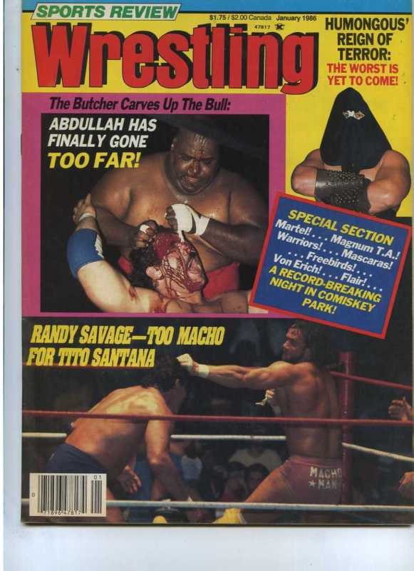 Sports Review Wrestling January 1986 Magazine PWcatalog