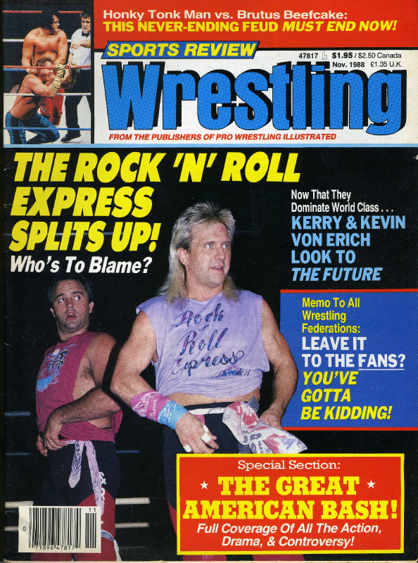 Sports Review Wrestling November 1988 Magazine PWcatalog