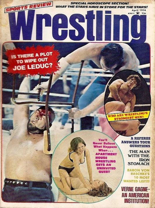 Sports Review Wrestling April 1974 Magazine PWcatalog
