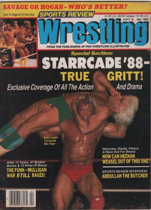 Sports Review Wrestling April 1989 Magazine PWcatalog