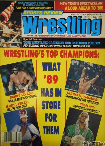 Sports Review Wrestling February 1989 Magazine PWcatalog