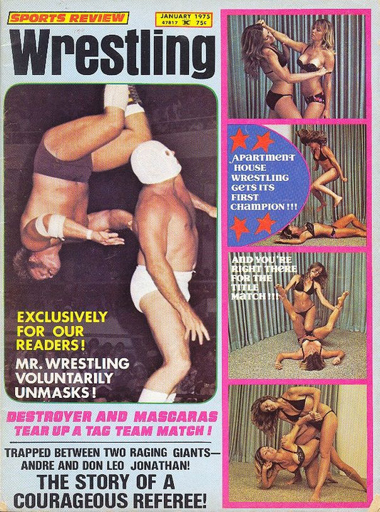 Sports Review Wrestling January 1975 Magazine PWcatalog