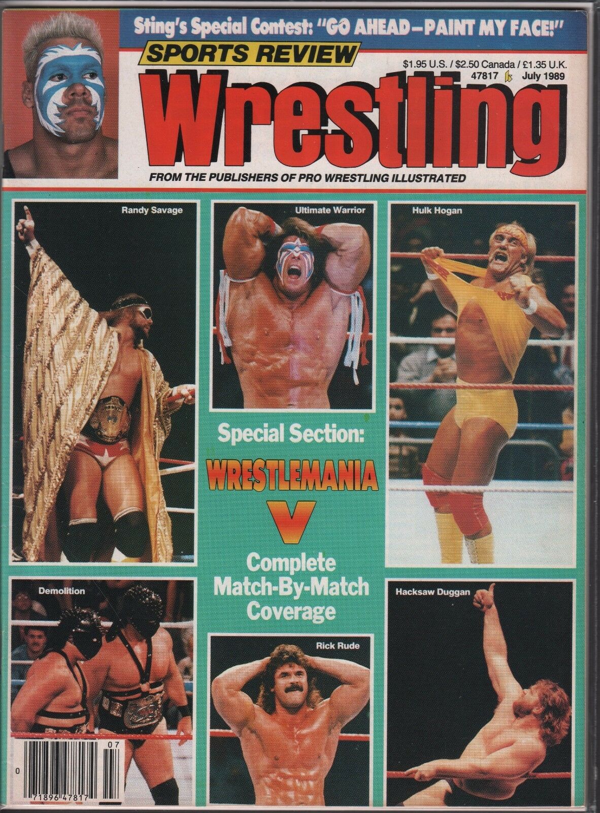 Sports Review Wrestling July 1989 Magazine PWcatalog