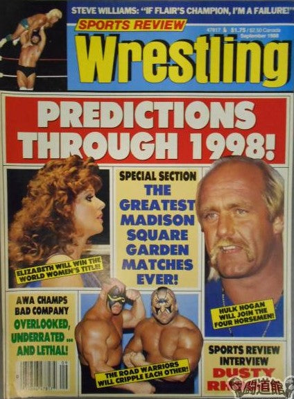 Sports Review Wrestling September 1988 Magazine PWcatalog