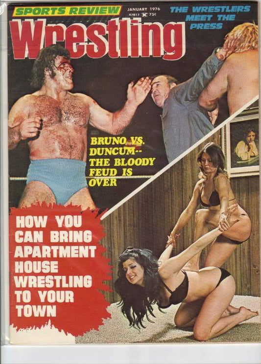 Sports Review Wrestling January 1976 Magazine PWcatalog