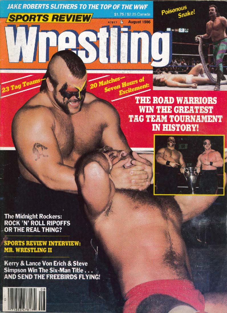 Sports Review Wrestling August 1986 Magazine PWcatalog