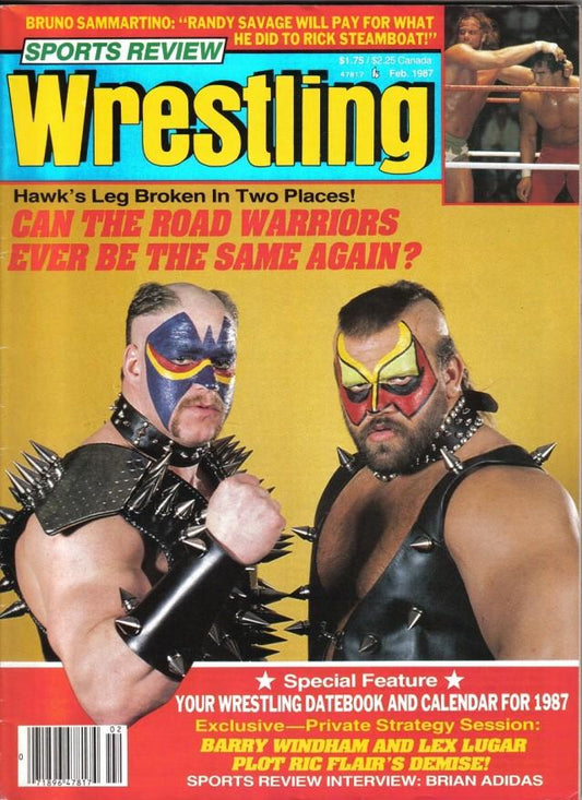 Sports Review Wrestling February 1987 Magazine PWcatalog