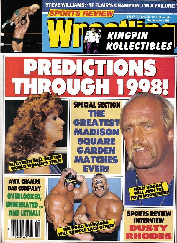 Sports Review Wrestling September 1988 Magazine PWcatalog