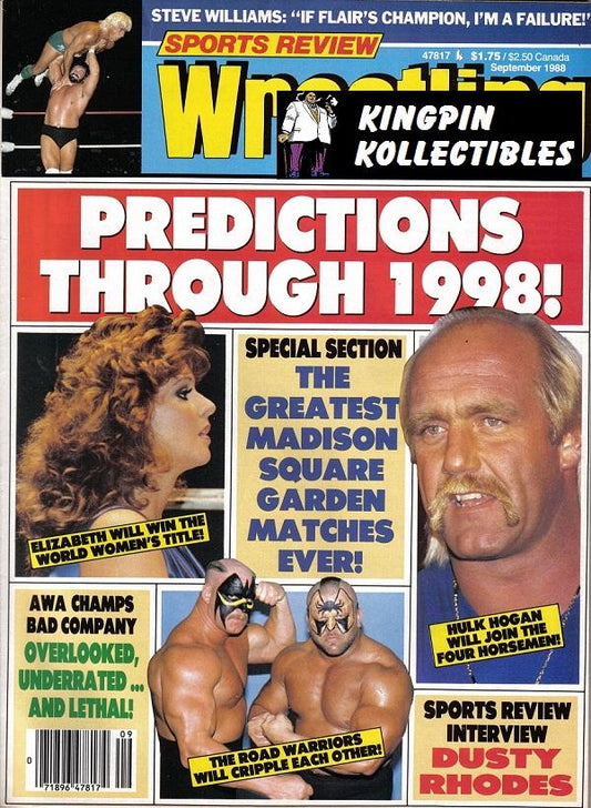 Sports Review Wrestling September 1988 Magazine PWcatalog
