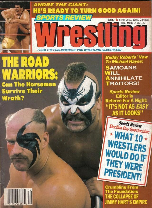 Sports Review Wrestling December 1988 Magazine PWcatalog