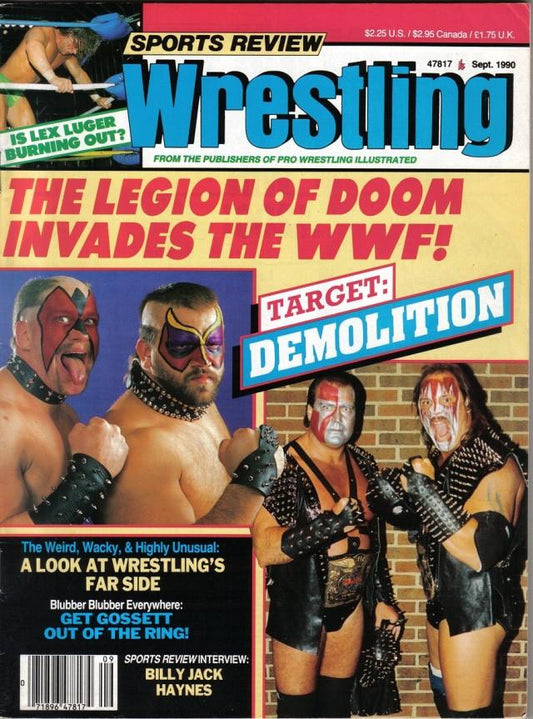 Sports Review Wrestling September 1990 Magazine PWcatalog