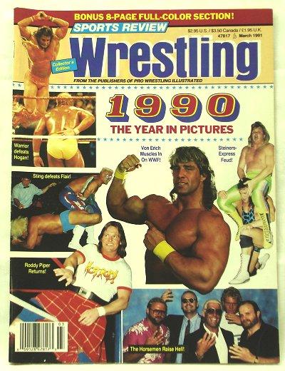 Sports Review Wrestling March 1991 Magazine PWcatalog