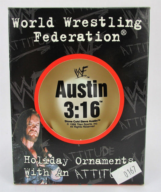 WWF Steve Austin 3:16 Christmas Ornament 1998