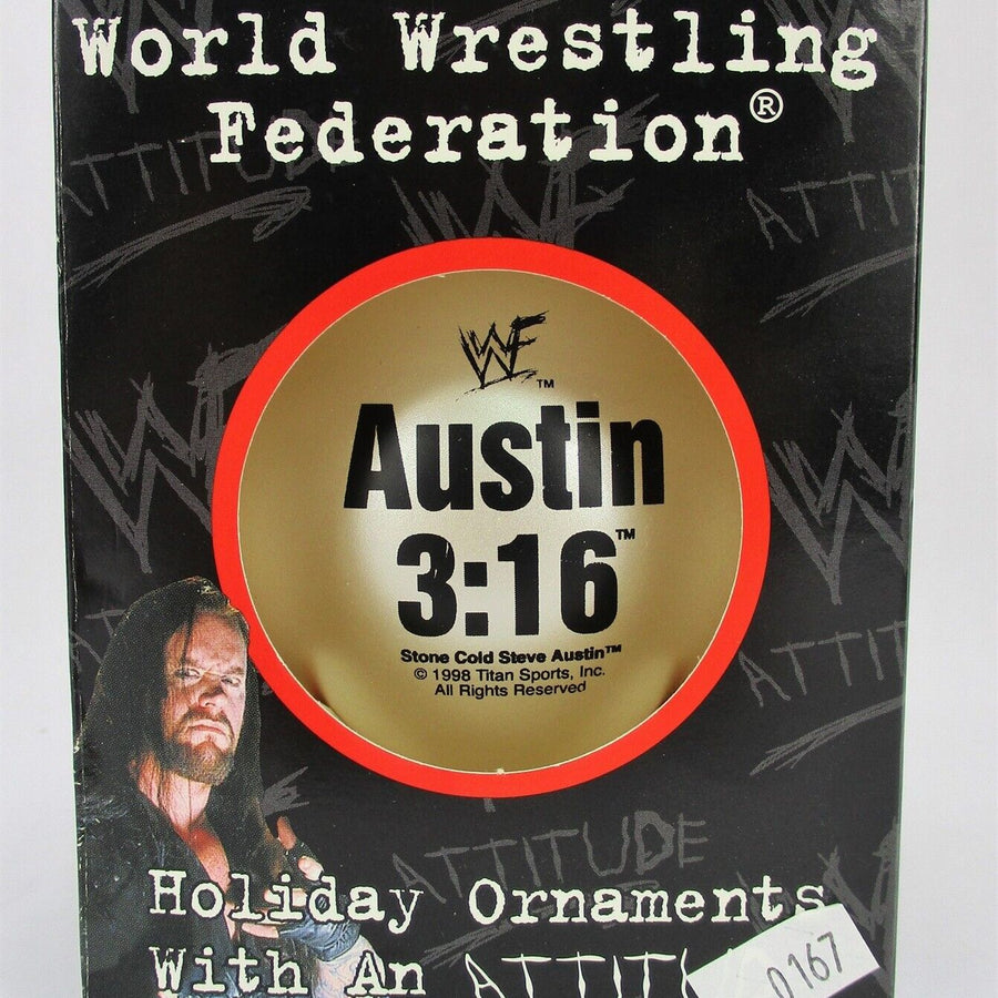 WWF Steve Austin 3:16 Christmas Ornament 1998 Pwcatalog