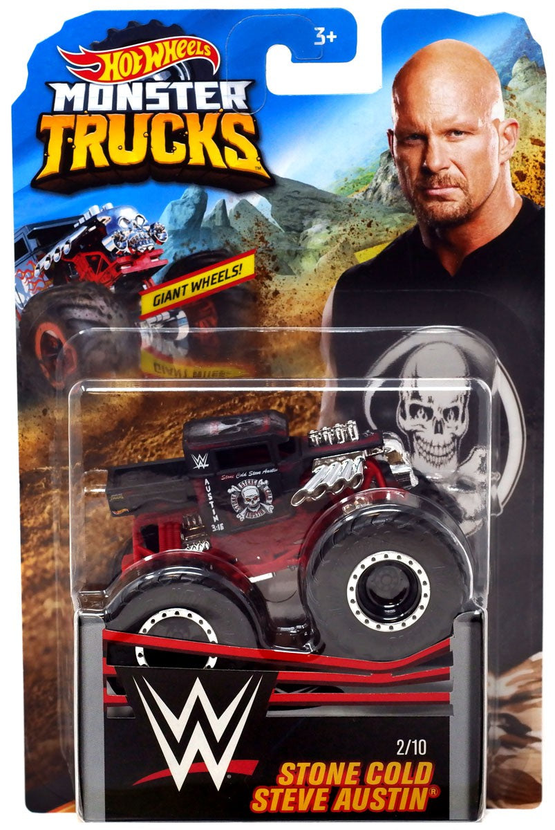 WWE Monster trucks Hot wheels Steve Austin