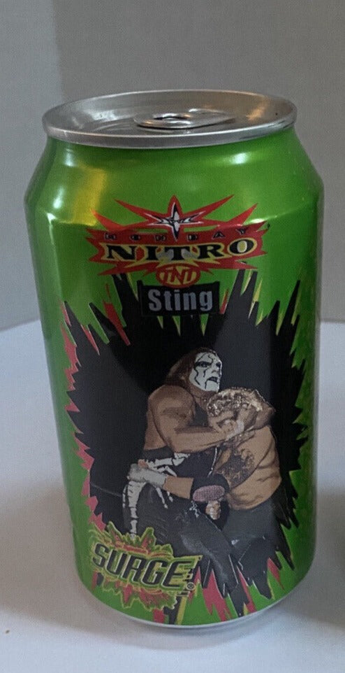 Surge Sting WCW Soda Cans 1999 Set Of 5, Coca-Cola