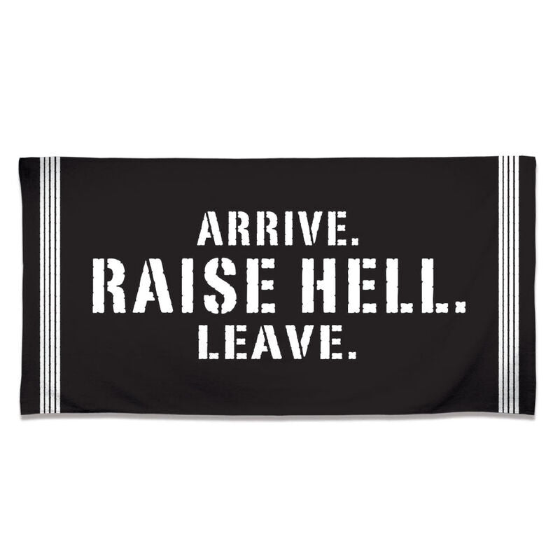 Stone Cold Steve Austin Arrive. Raise Hell. Leave. Beach Towel Pwcatalog