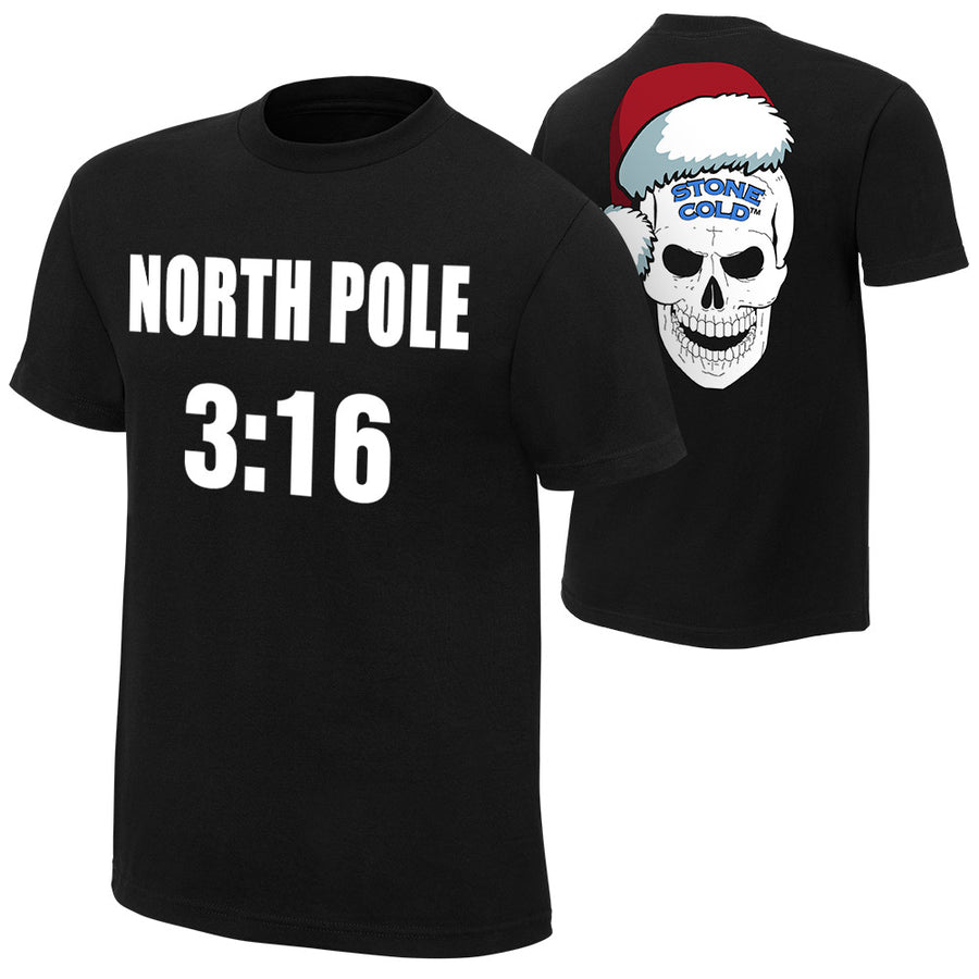 Stone Cold Steve Austin North Pole 316 Holiday T-Shirt Pwcatalog