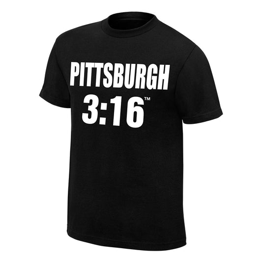 Stone Cold Steve Austin Pittsburgh 3-16 Pittsburgh Edition T-Shirt
