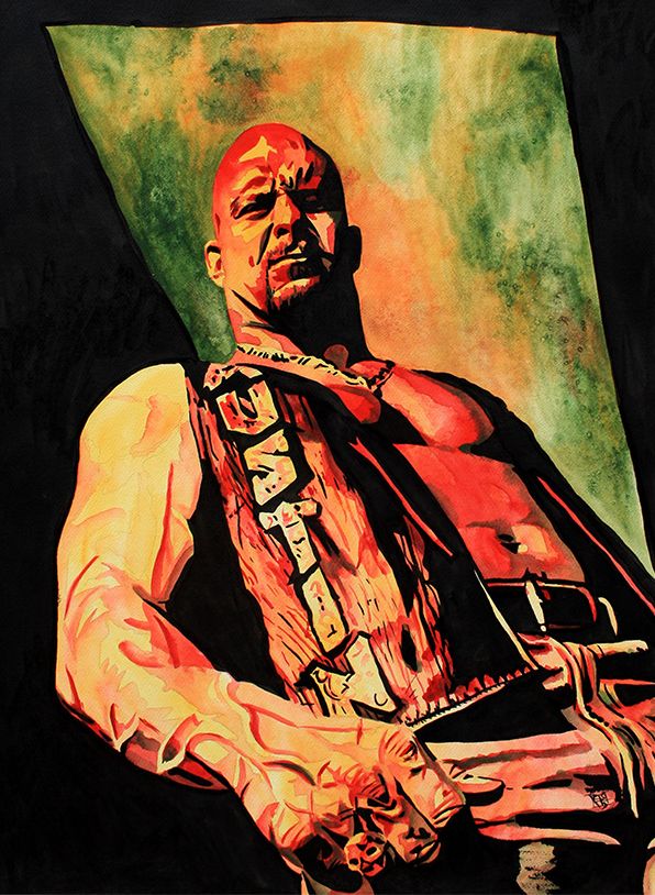 Stone Cold Steve Austin WrestleMania 32 11 x 14 Art Print Pwcatalog