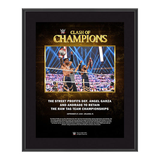 Street Profits Clash of Champions 2020 10 x 13 Commemorative Plaque