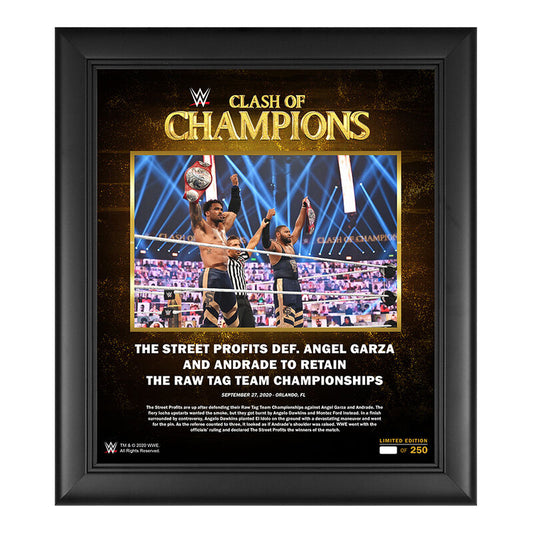 Street Profits Clash of Champions 2020 15 x 17 Commemorative Plaque