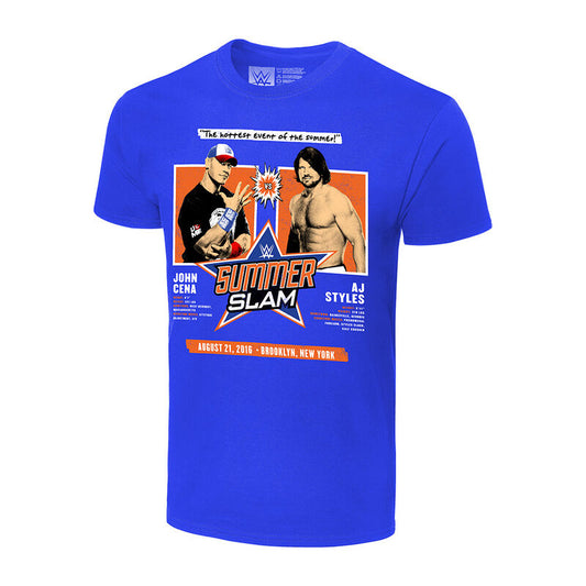 SummerSlam 2016 John Cena vs. AJ Styles Matchup T-Shirt