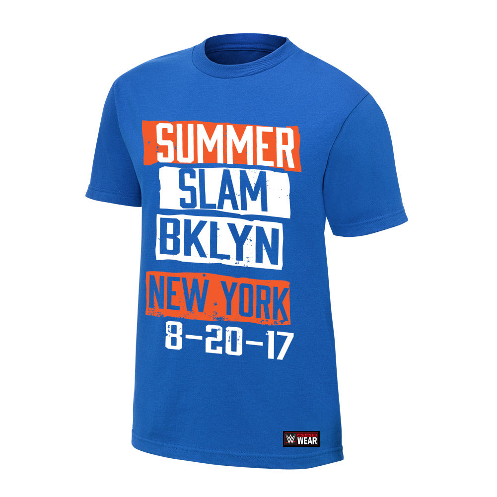 SummerSlam 2017 BKLYN Blue Youth T-Shirt Pwcatalog